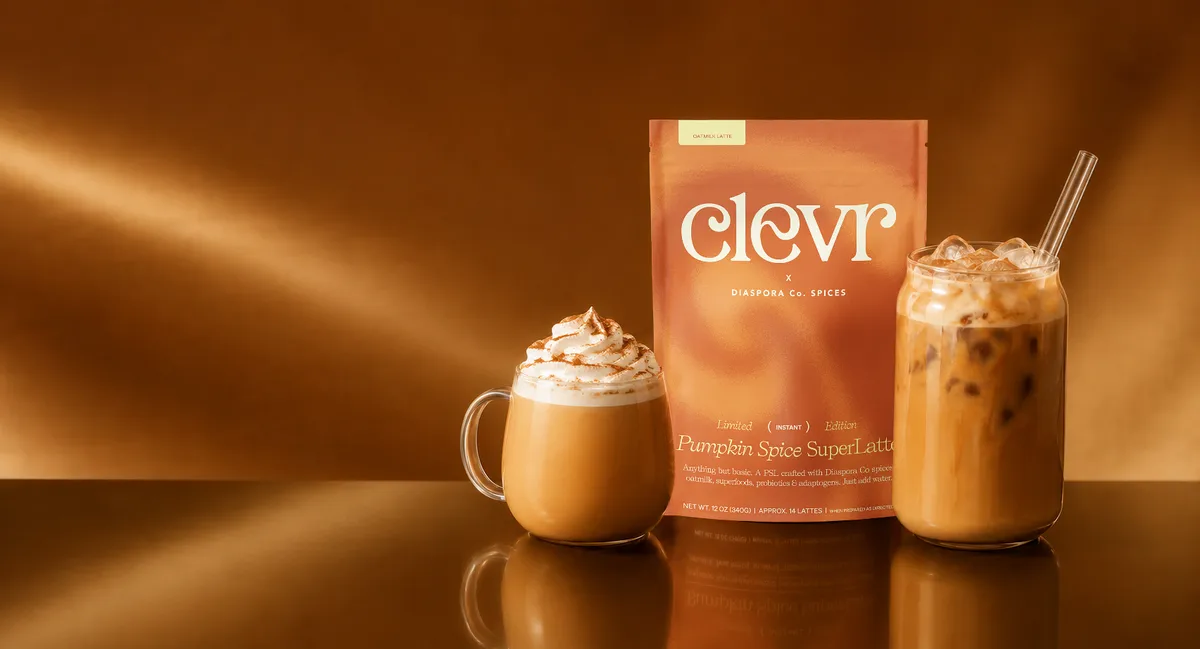 Pumpkin Spice SuperLatte with hot and iced drinks